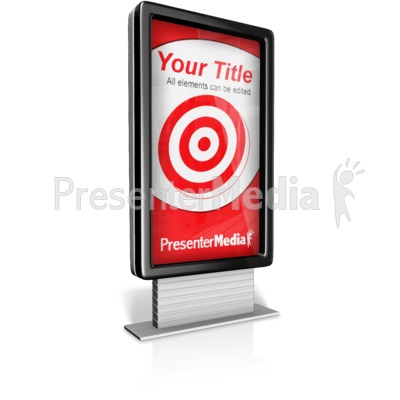 Verticle Custom Advertisment Sign Presentation clipart