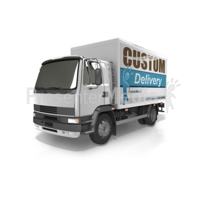 Custom Delivery Truck Presentation clipart