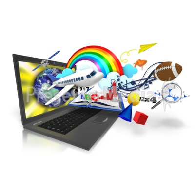 Laptop Education Imagination Presentation clipart