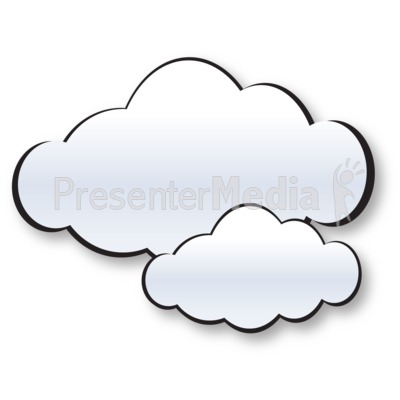 Two Cloud Cluster Presentation clipart