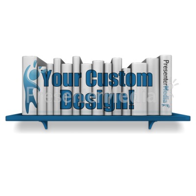 Bookshelf Books Custom Presentation clipart