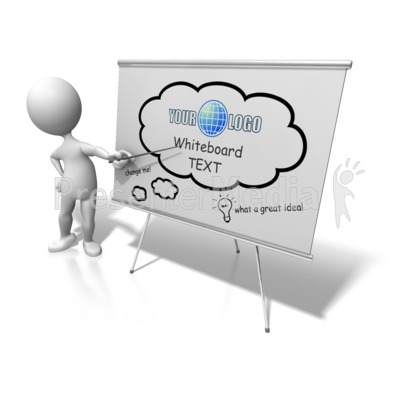 Figure Presenting Custom Board Presentation clipart