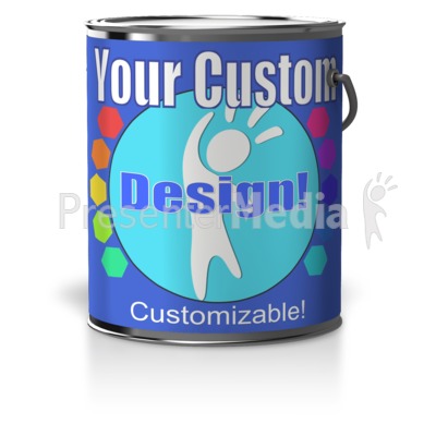 Custom Paint Can Presentation clipart