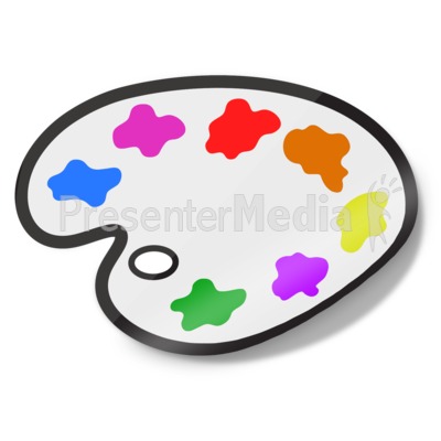 Painters Palette Icon Sticker Presentation clipart