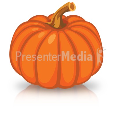 Single Orange Pumpkin Presentation clipart