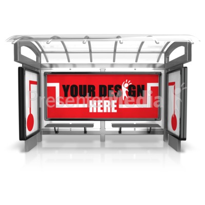 Custom Bus Stop Three Piece Presentation clipart