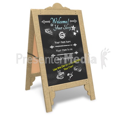 Custom Sidewalk Cafe Sign Presentation clipart