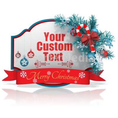 Custom Christmas Shape Banner Presentation clipart