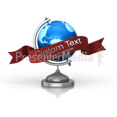 Globe Custom Banner Presentation clipart