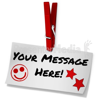 Custom Clothespinned Paper Presentation clipart