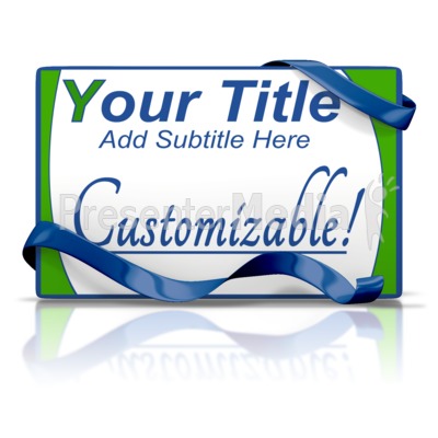 Custom Card And Ribbon Presentation clipart