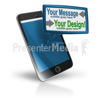 Smart Phone Custom Text Block Presentation clipart