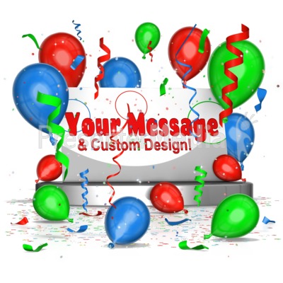 Party Scene With Custom Card Presentation clipart