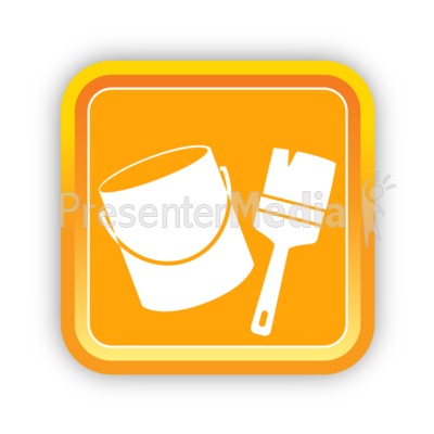 Construction Paint and Paintbrush Presentation clipart