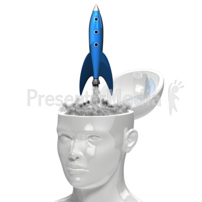Open Mind Skies The Limit Presentation clipart