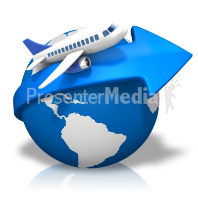 World Arrow Airplane Presentation clipart