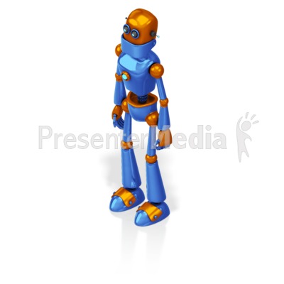 Retro Robot Custom Presentation clipart