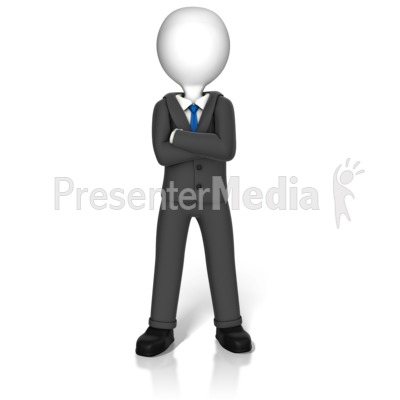 Power Stance Figure Presentation clipart