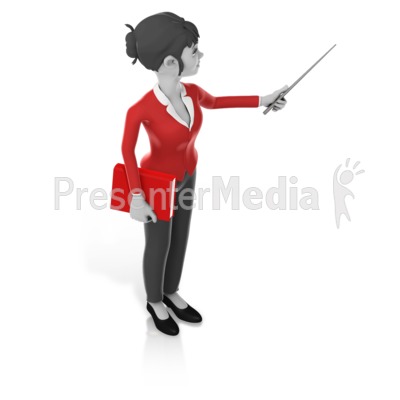 Woman Pointer Book Presentation clipart