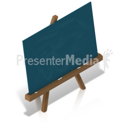 School Chalkboard Easel Presentation clipart