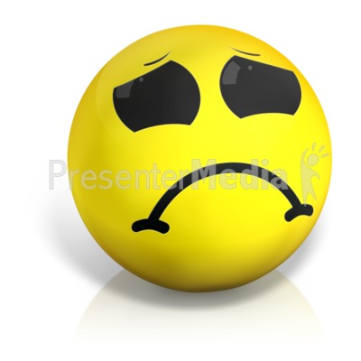 Sad Emotion Ball Presentation clipart