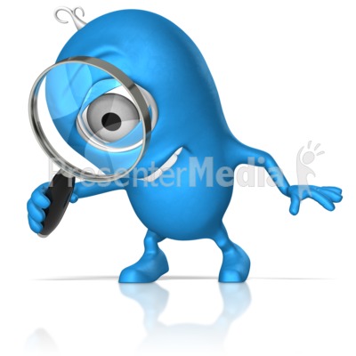 Character With Magnify Glass Presentation clipart