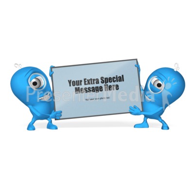 Characters With Sign Presentation clipart