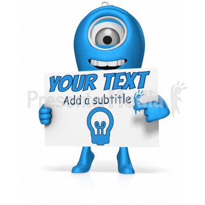 Character Presenting Sign Presentation clipart