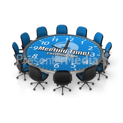 Round Meeting Table Custom Presentation clipart
