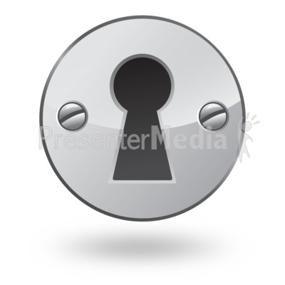 Lock Circle Plate Presentation clipart