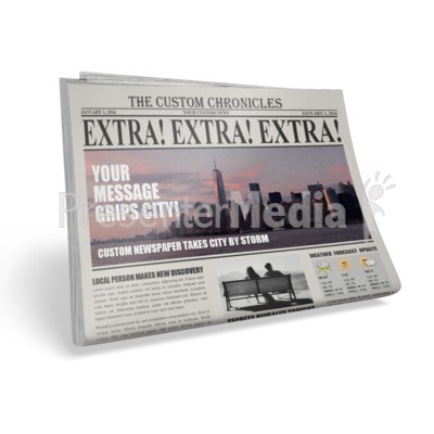Single Newspaper Presentation clipart