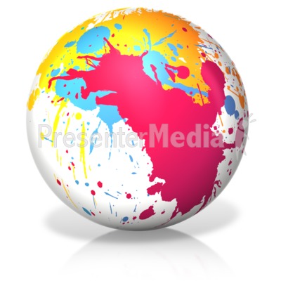 Paint Splatter Ball Presentation clipart