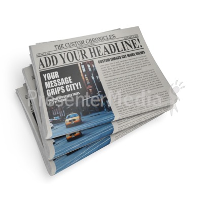 Newspaper Stack Presentation clipart