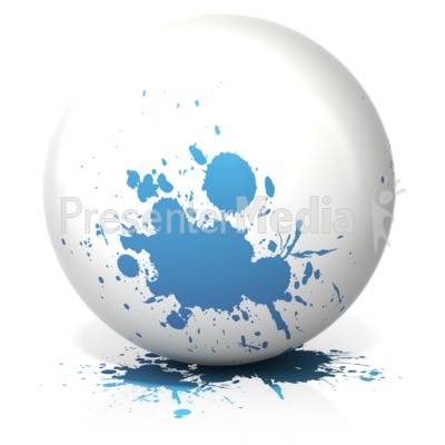 Paint Splatter Single Color Presentation clipart