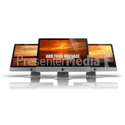 Three Monitors Presentation clipart