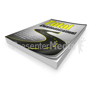 Single Custom Paperback Book Presentation clipart