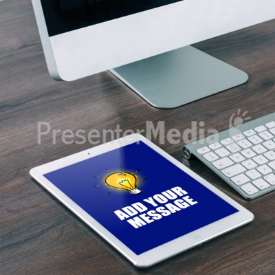 Tablet Desk Presentation clipart