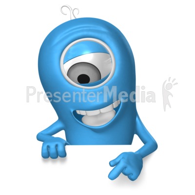 Minion Presenting Below Presentation clipart