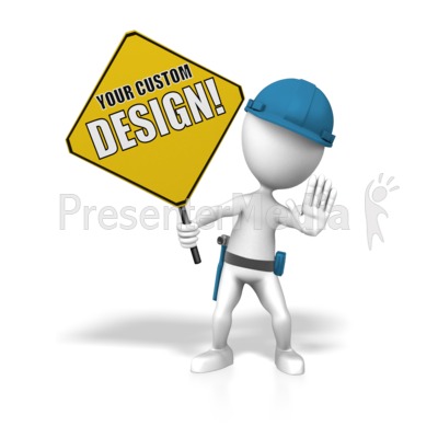 Construction Custom Sign Presentation clipart
