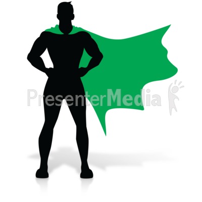 Hero Super Stance Silhoutte Presentation clipart