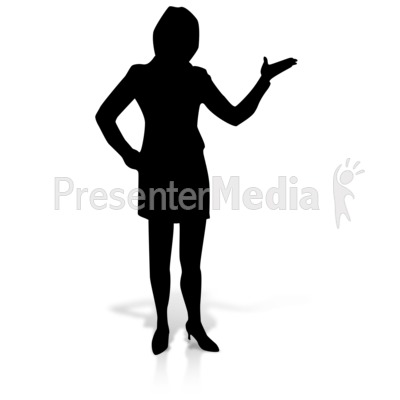 Woman Display Silhoutte Presentation clipart
