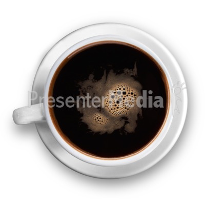 Top Of The Black Coffee Cup Presentation clipart