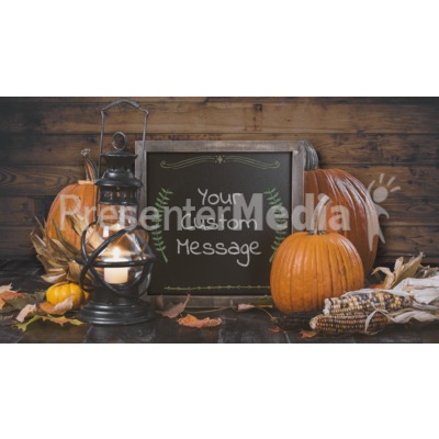Rustic Pumpkin Chalkboard Custom Presentation clipart