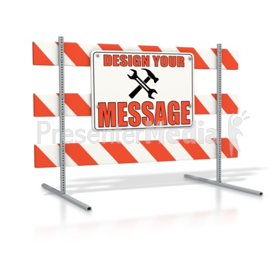 Road Sign Block Custom Presentation clipart
