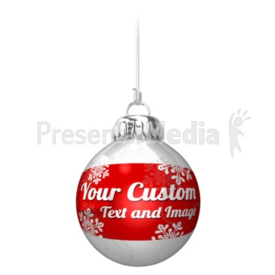Custom Ornament On String Presentation clipart