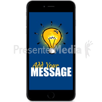 Black Smartphone Front Facing Presentation clipart
