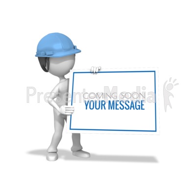 Woman Construction Sign Presentation clipart
