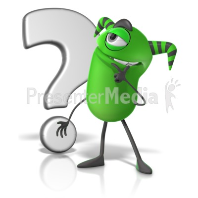 M Monster Thinking Presentation clipart