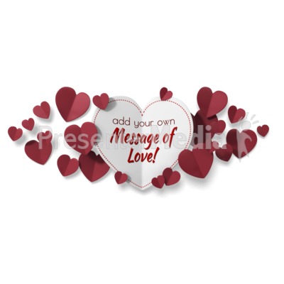 Paper Valentine Hearts Presentation clipart
