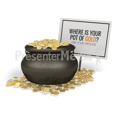 Pot Of Gold Sign Presentation clipart